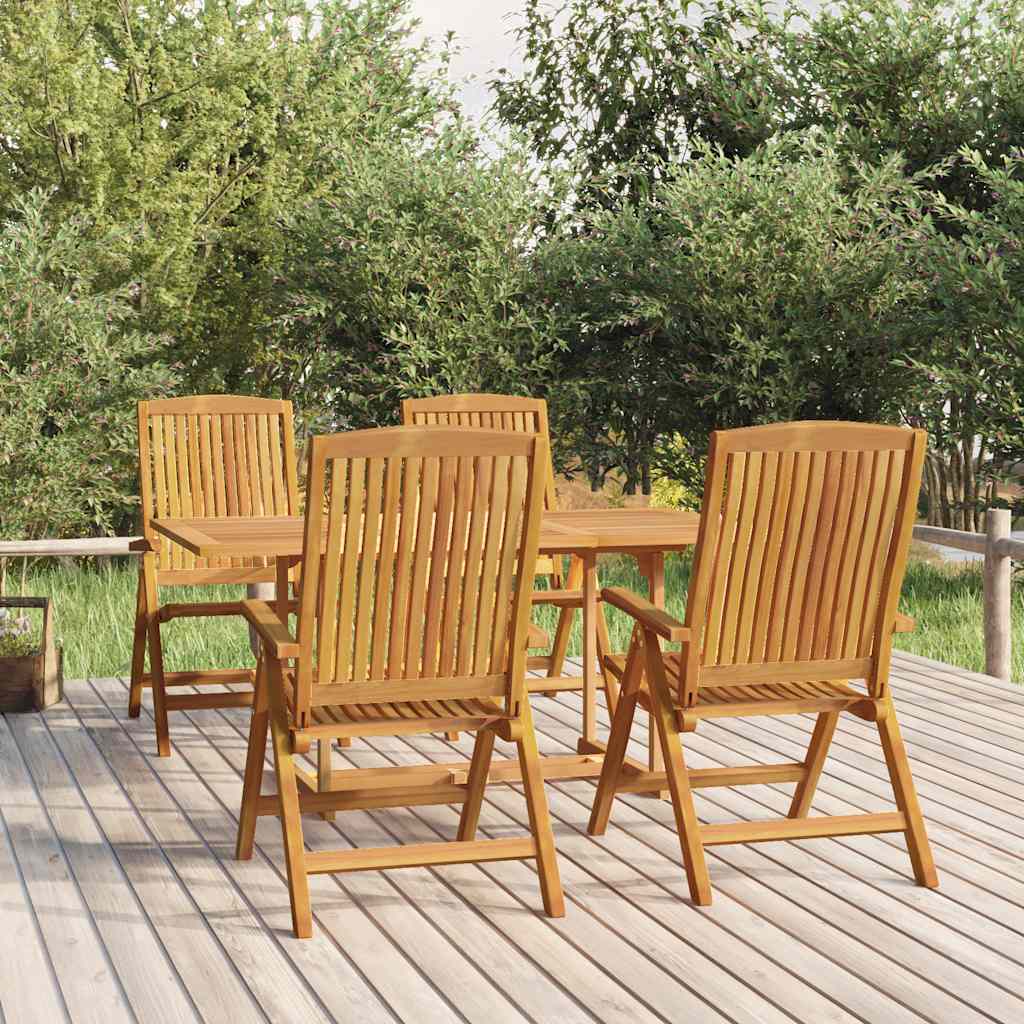 vidaXL 5-delige Tuinset massief teakhout