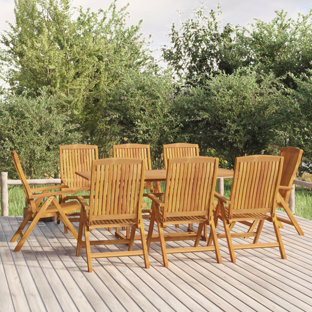 vidaXL 5-delige Tuinset massief teakhout