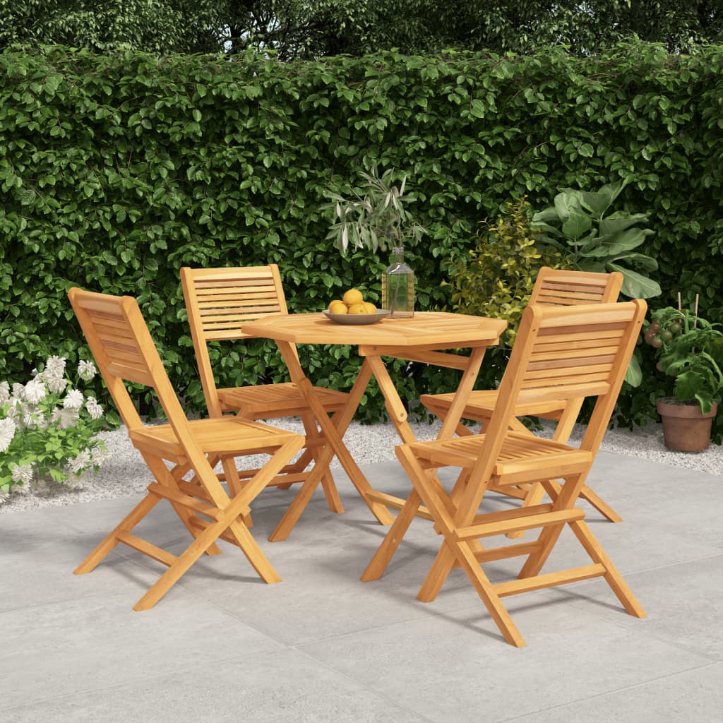 vidaXL 5-piece Garden Dining Set Solid Teak Wood