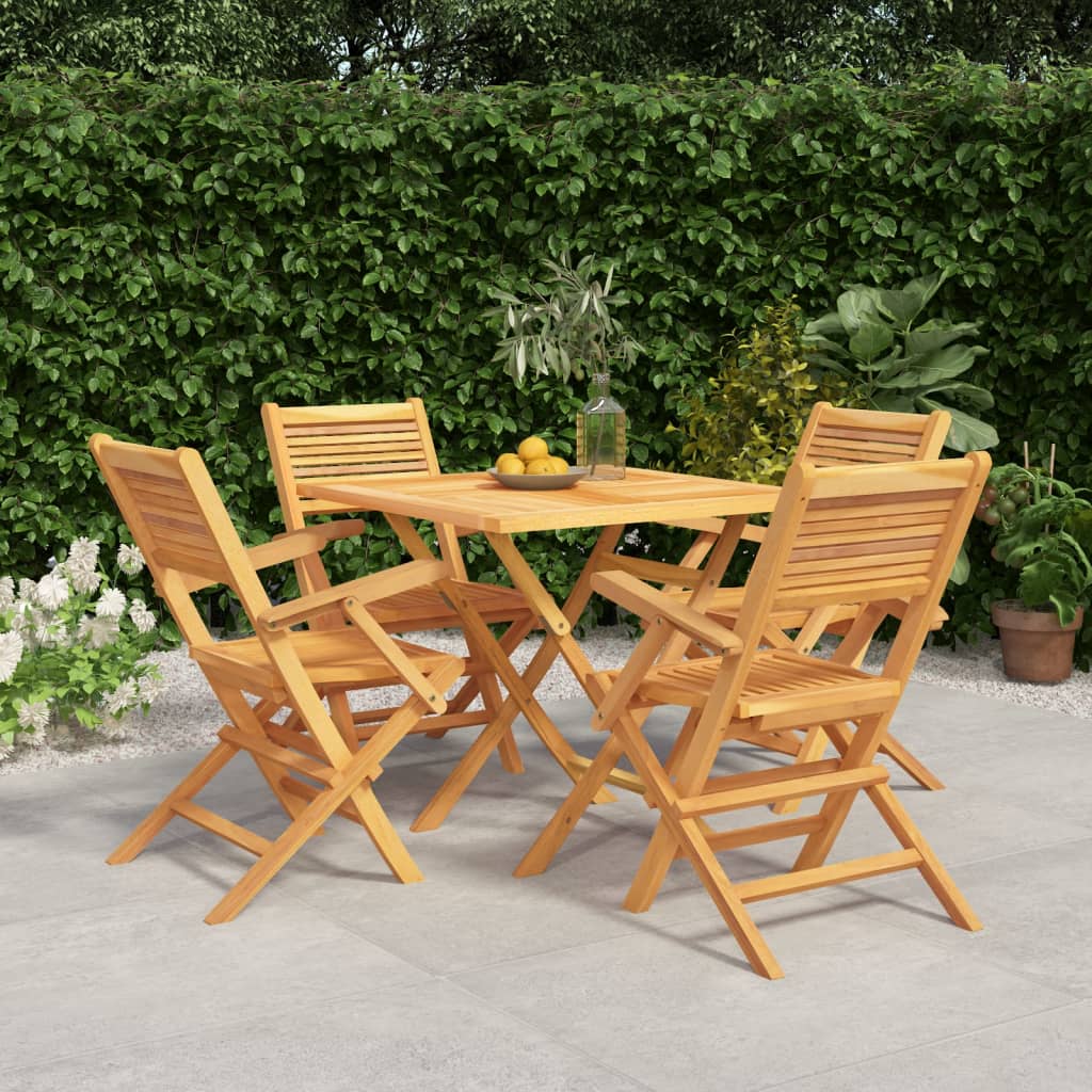 vidaXL 5-piece Garden Dining Set Solid Teak Wood