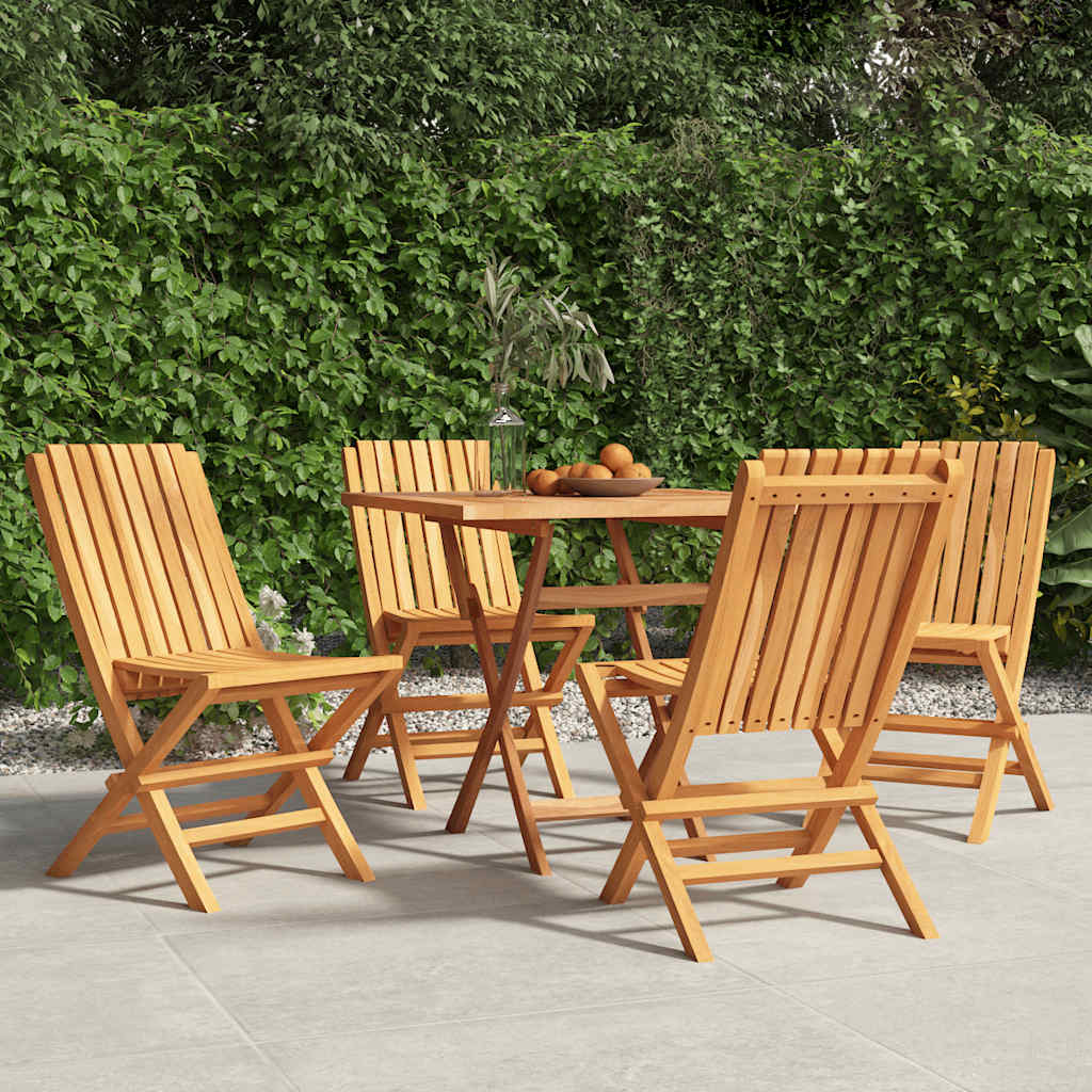 vidaXL Tuinstoelen 4 st inklapbaar 47x47x89 cm massief teakhout