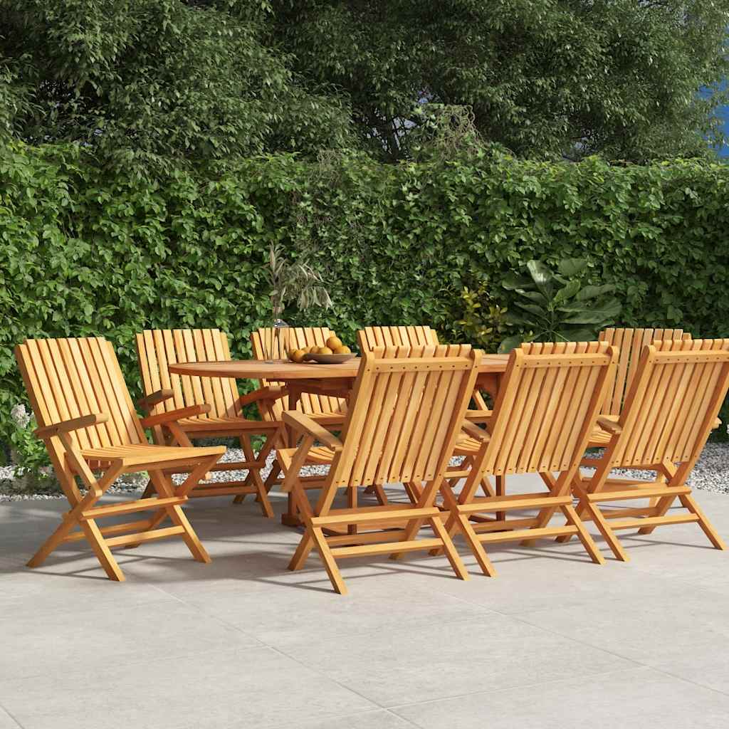 vidaXL Tuinstoelen 4 st inklapbaar 47x47x89 cm massief teakhout