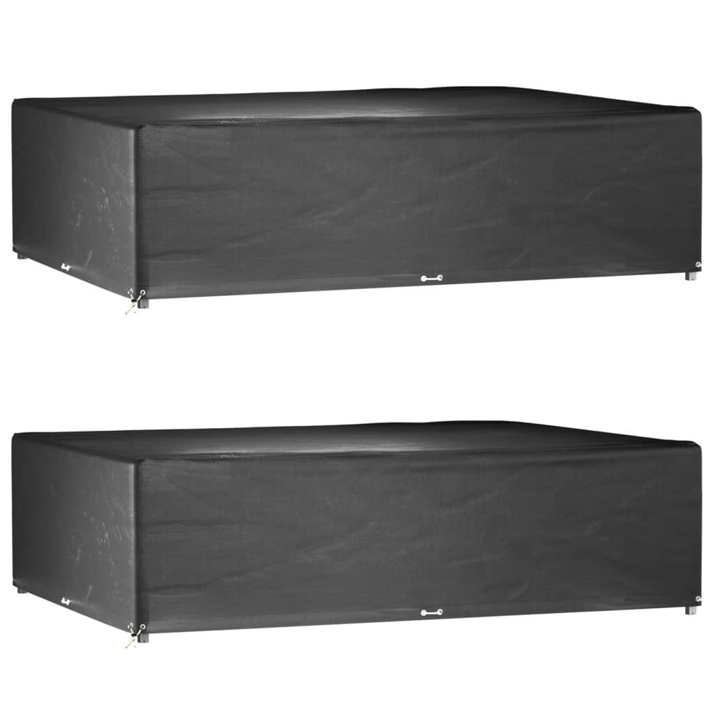 vidaXL Tuinmeubelhoezen poly rattan 2 st 4-persoons 113x113 cm