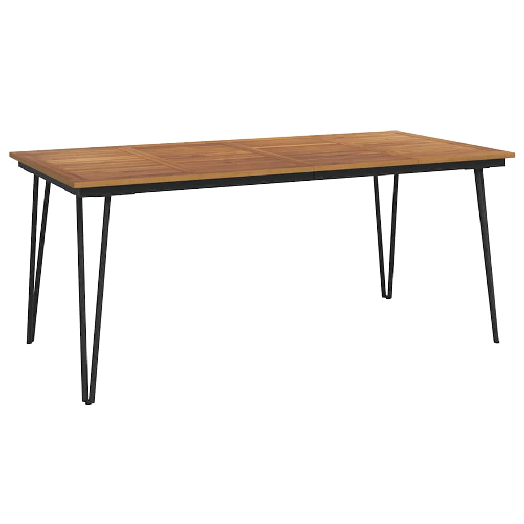 vidaXL 5-piece Garden Dining Set Solid Acacia Wood and Metal