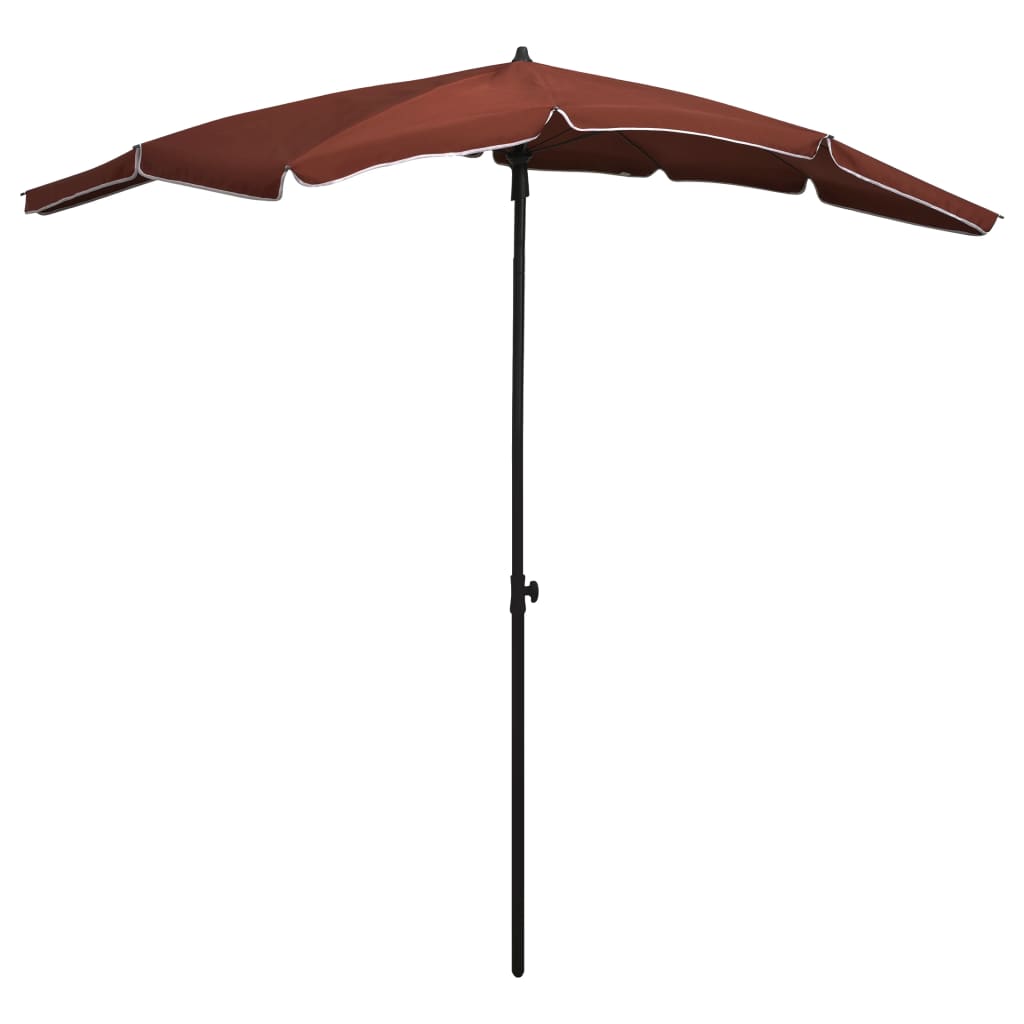 vidaXL Parasol met paal 200x130 cm zandkleurig