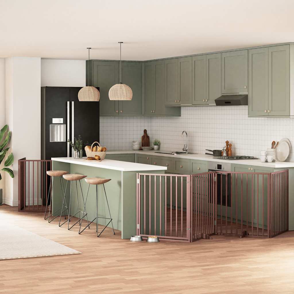 vidaXL Hondenhek panneau d'encre avec vos 9 panneaux 450 cm cadre populaire