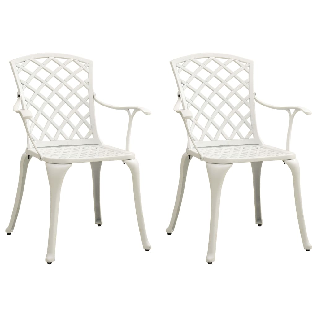 vidaXL Garden Chairs 2 pcs Cast Aluminum Bronze