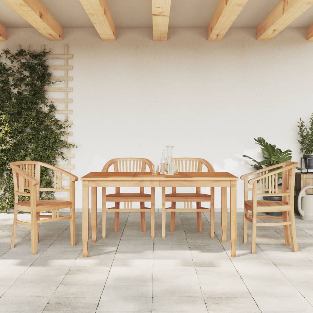 vidaXL 3-delige Tuinset massief teakhout