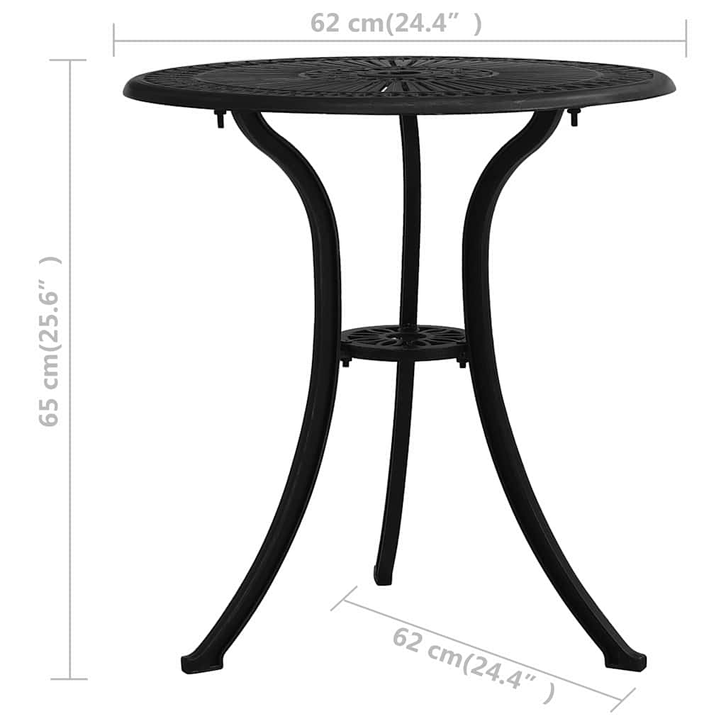 vidaXL 3-delige Bistroset gietaluminium bronskleurig