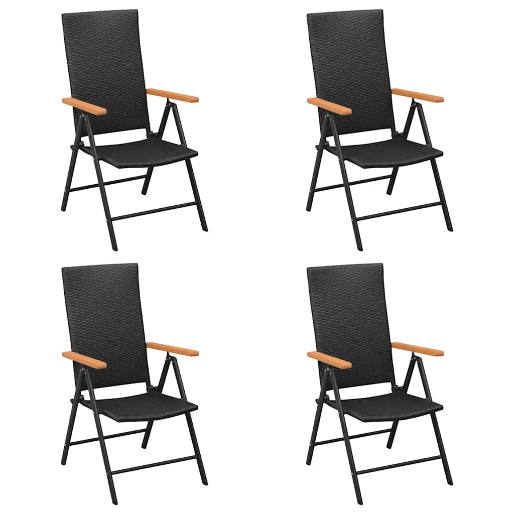vidaXL 3-delige Tuinset zwart