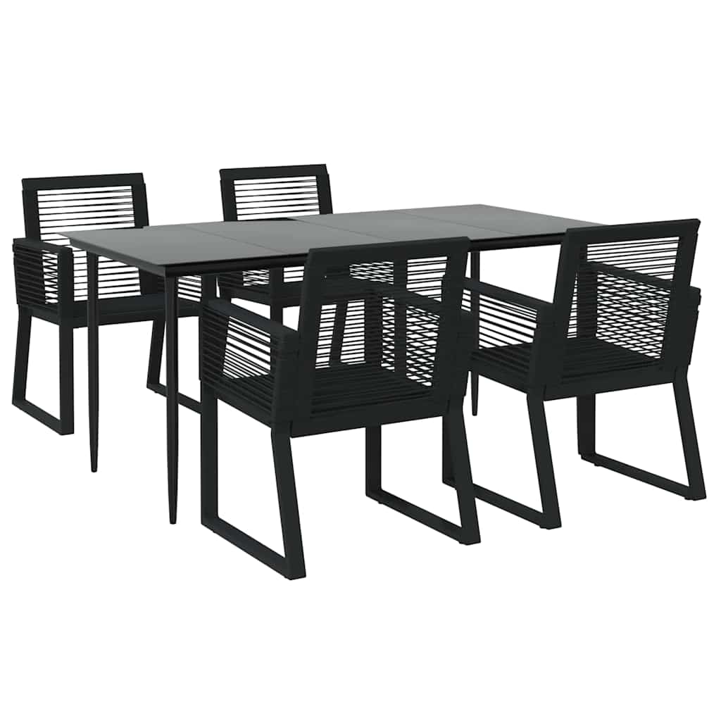 vidaXL 3-delige Tuinset zwart