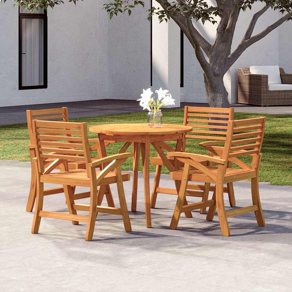 vidaXL 5-piece Dining Set Solid Acacia Wood