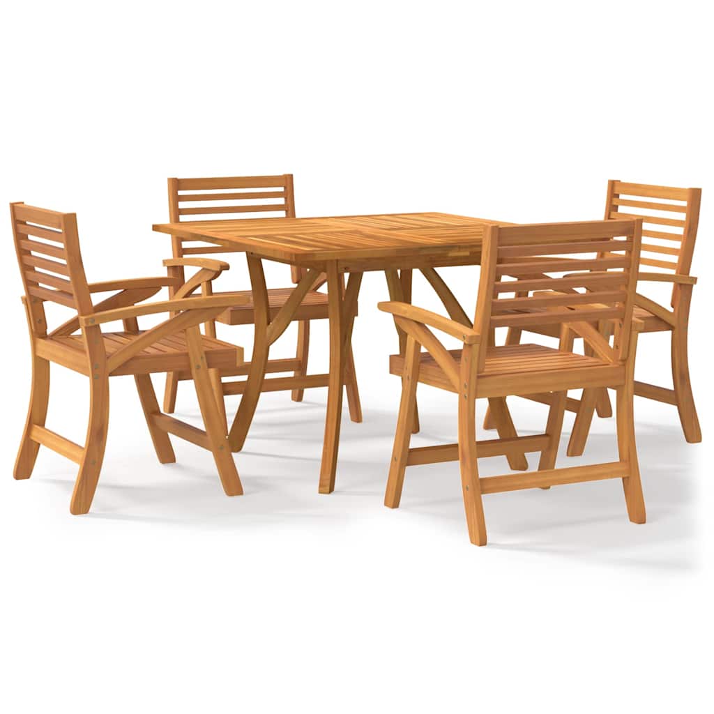 vidaXL 5-piece Dining Set Solid Acacia Wood