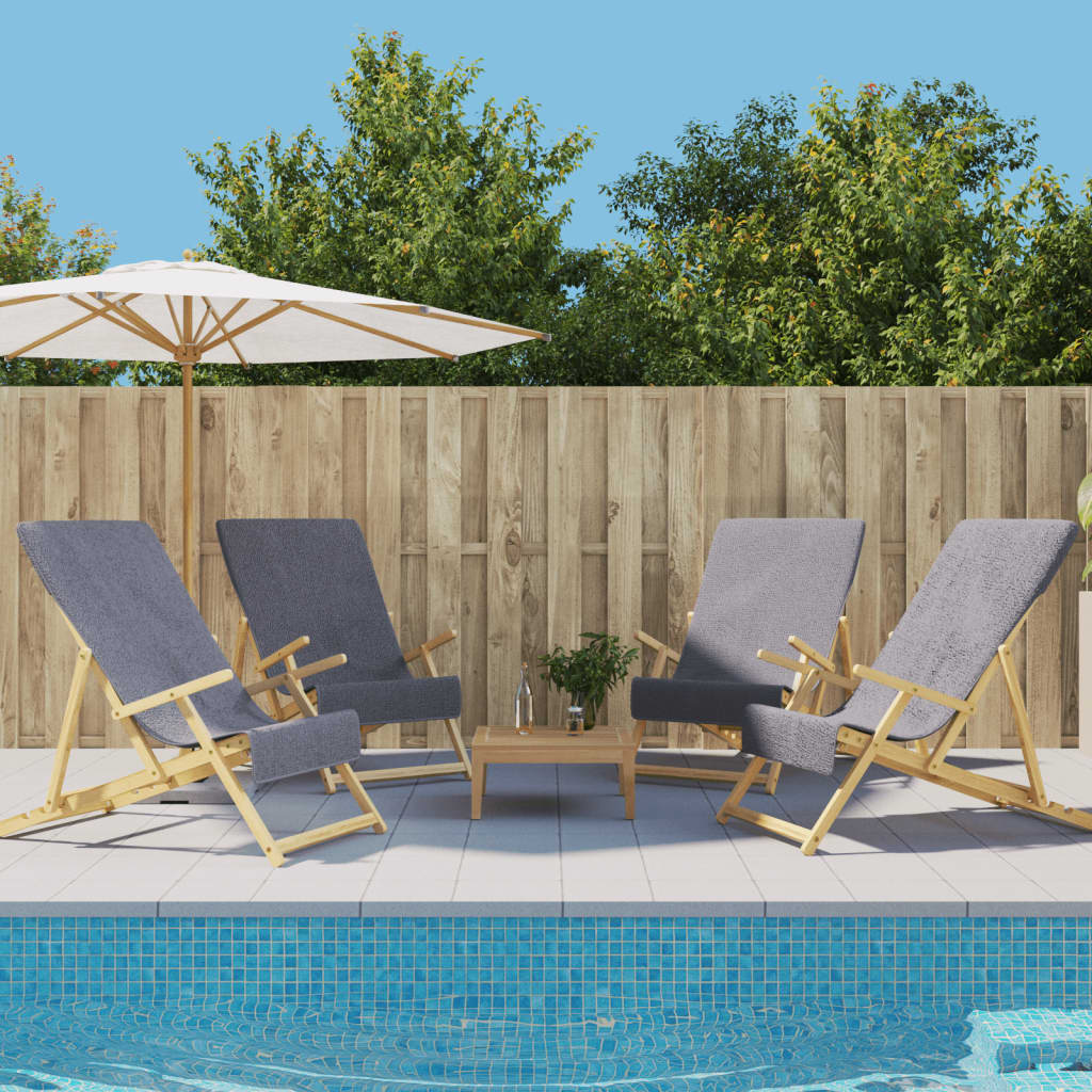 vidaXL Strandhanddoeken 4 st 400 g/m² 60x135 cm stof wit