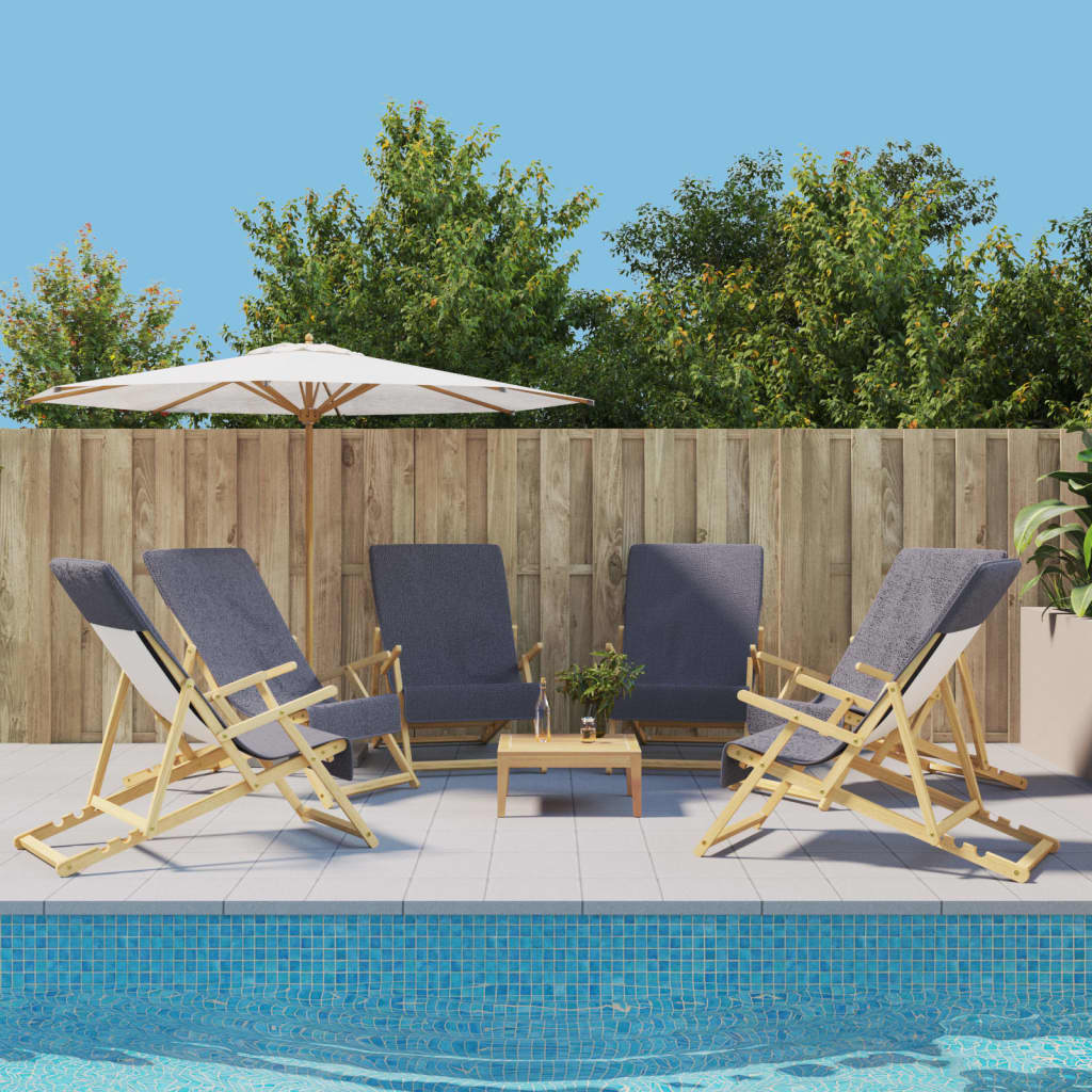 vidaXL Strandhanddoeken 4 st 400 g/m² 60x135 cm stof wit
