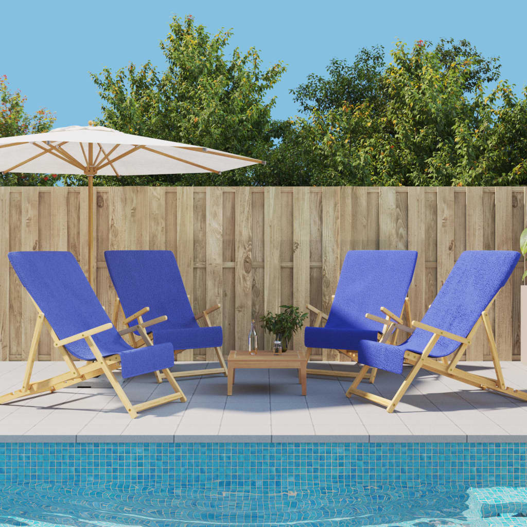 vidaXL Strandhanddoeken 4 st 400 g/m² 60x135 cm stof wit