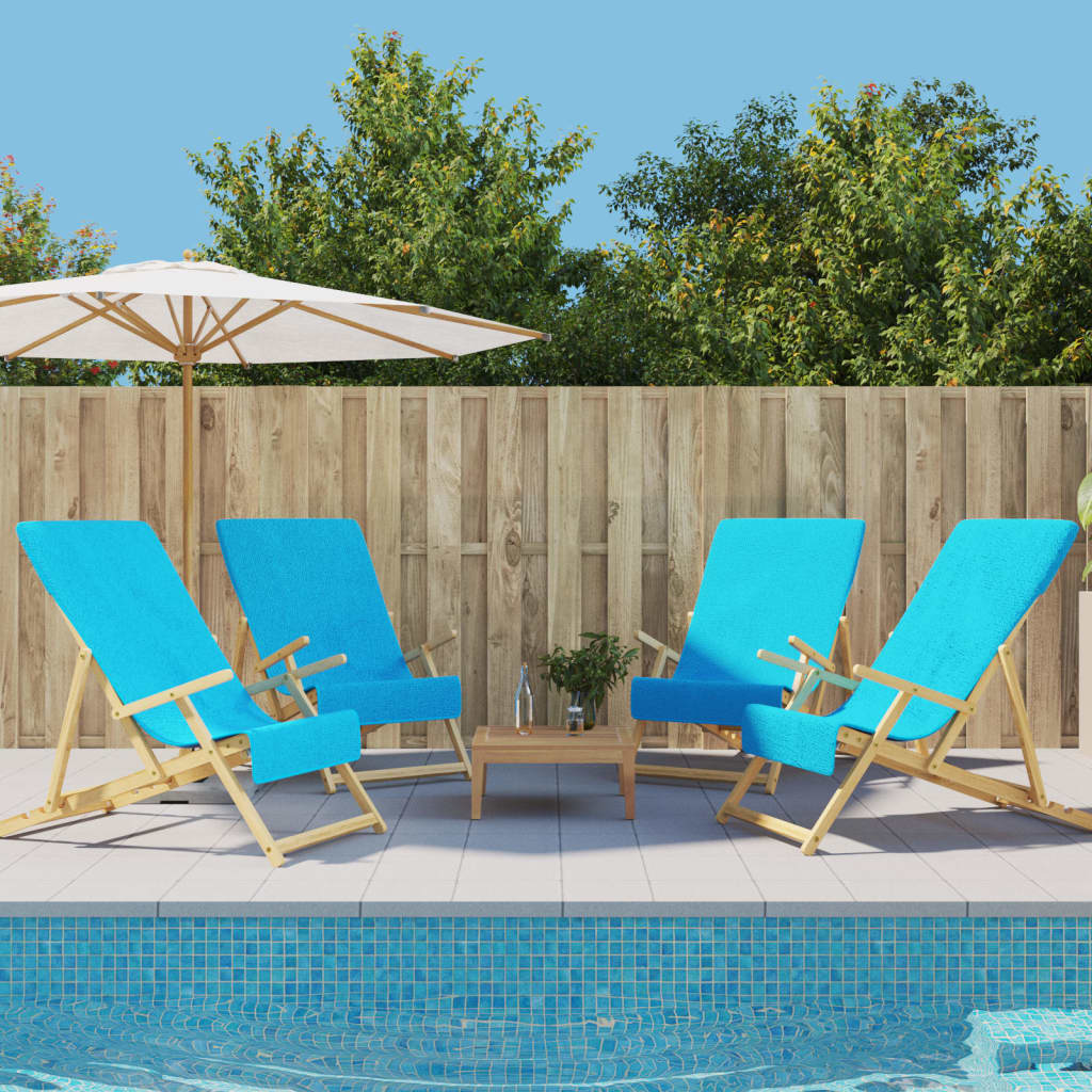 vidaXL Strandhanddoeken 4 st 400 g/m² 60x135 cm stof wit