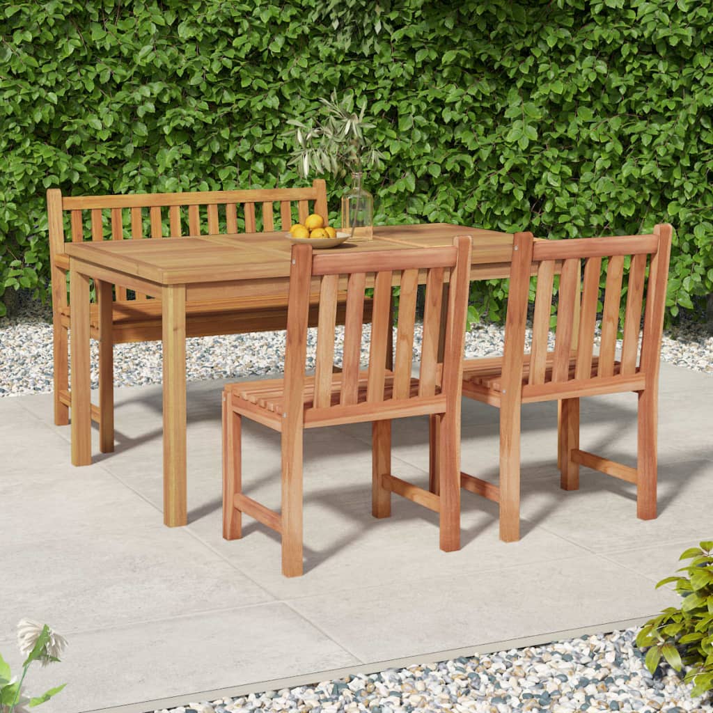 vidaXL 5-piece Garden Dining Set 150x90 cm Solid Teak Wood