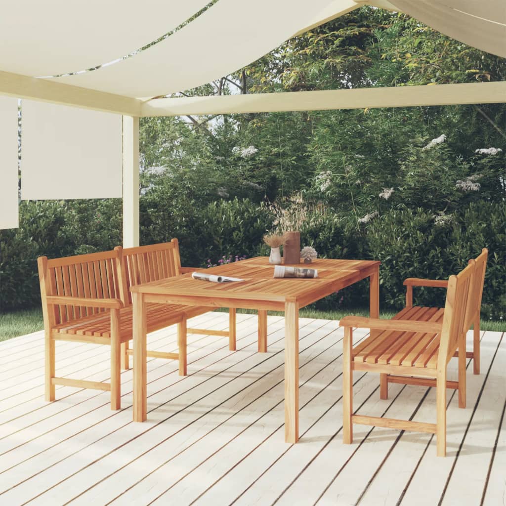 vidaXL 7-piece Garden Dining Set 200x100 cm Solid Teak Wood