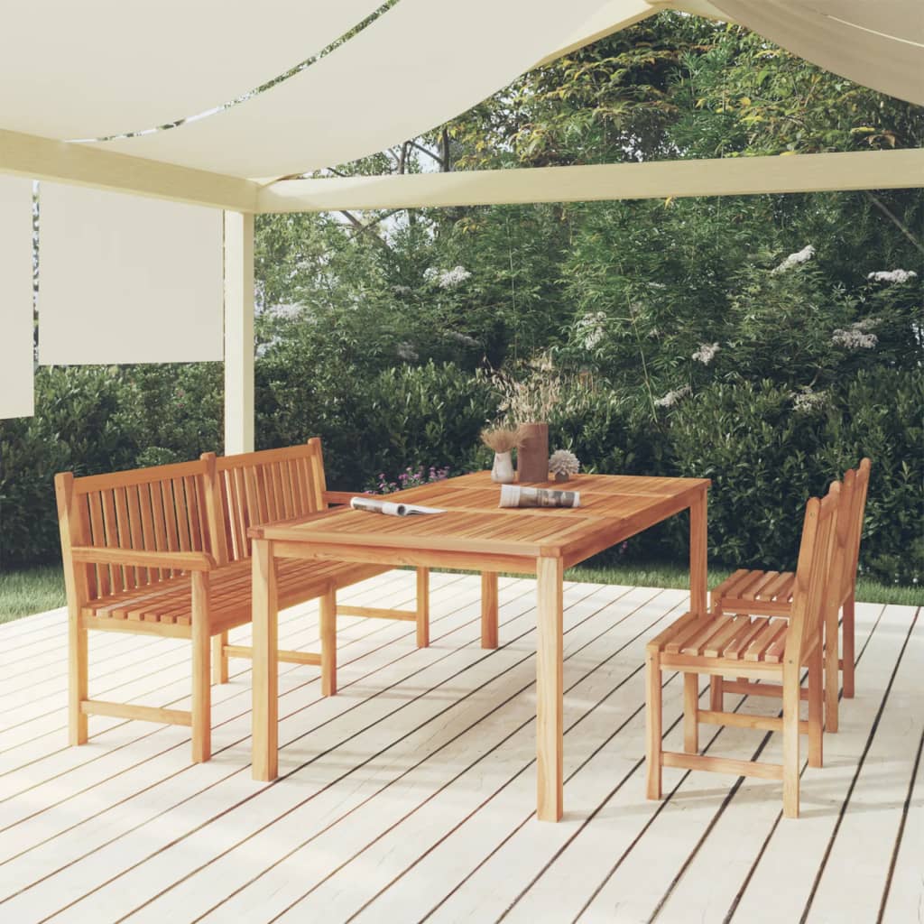 vidaXL 7-piece Garden Dining Set 200x100 cm Solid Teak Wood