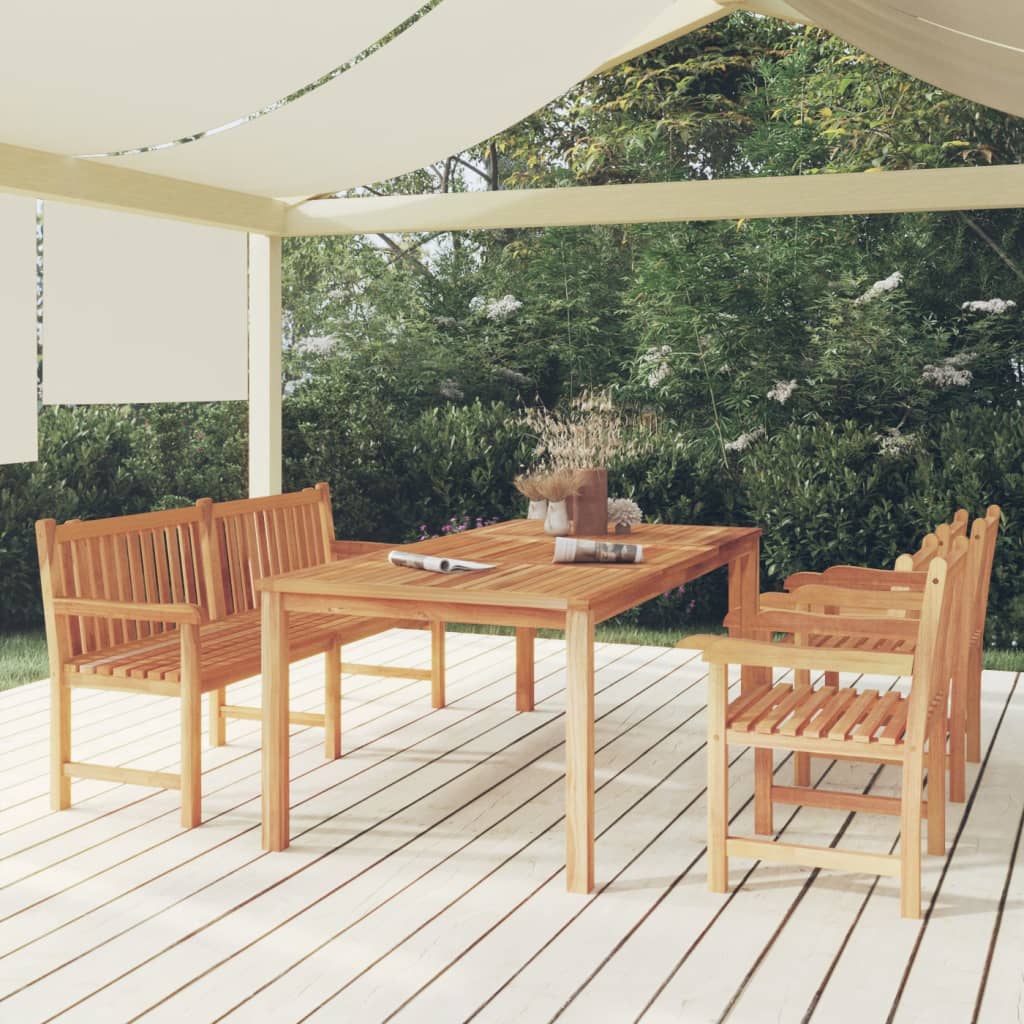 vidaXL 7-piece Garden Dining Set 200x100 cm Solid Teak Wood