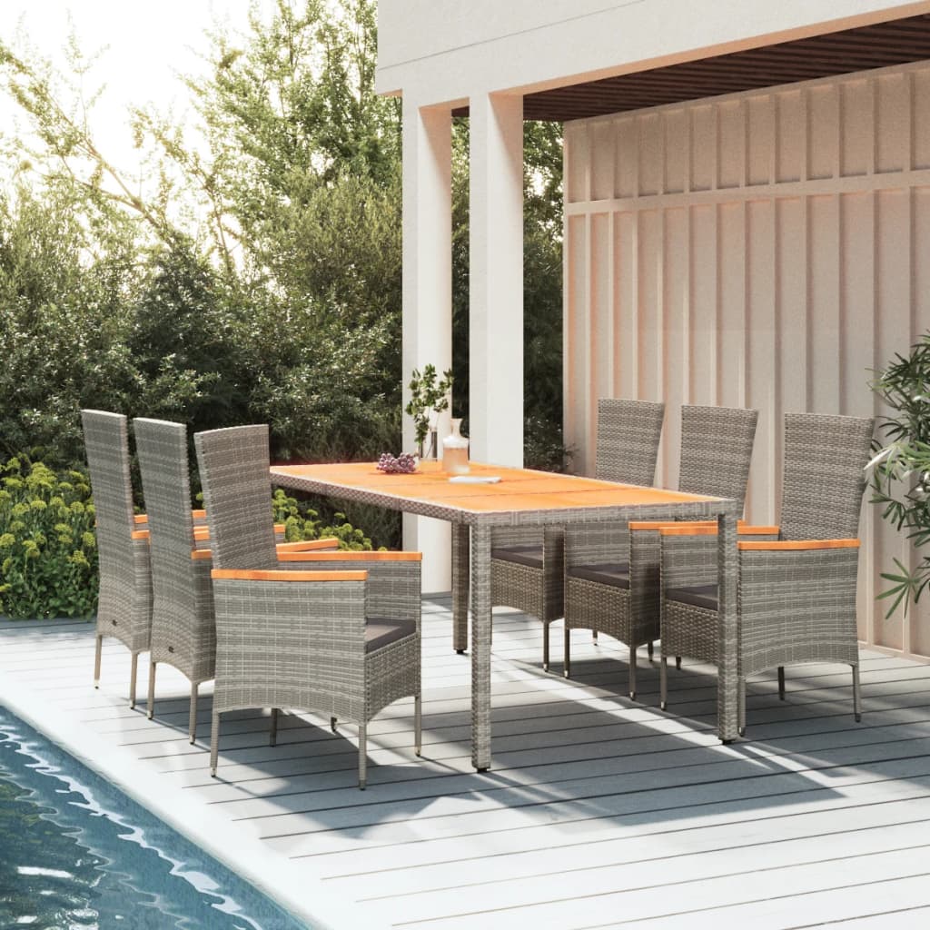 vidaXL Ensemble de jardin 3 pièces avec meubles en rotin poly