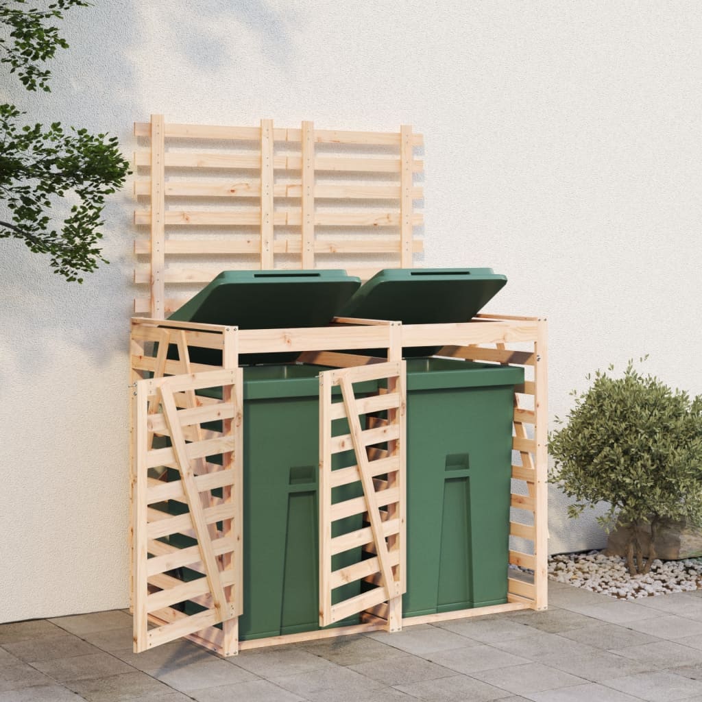 vidaXL Containerberging dubbel massief grenenhout