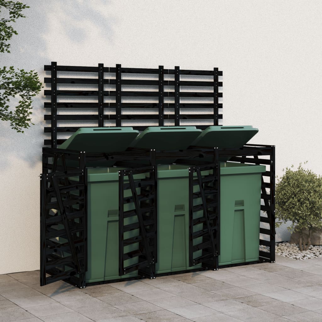 vidaXL Containerberging drievoudig massief grenenhout