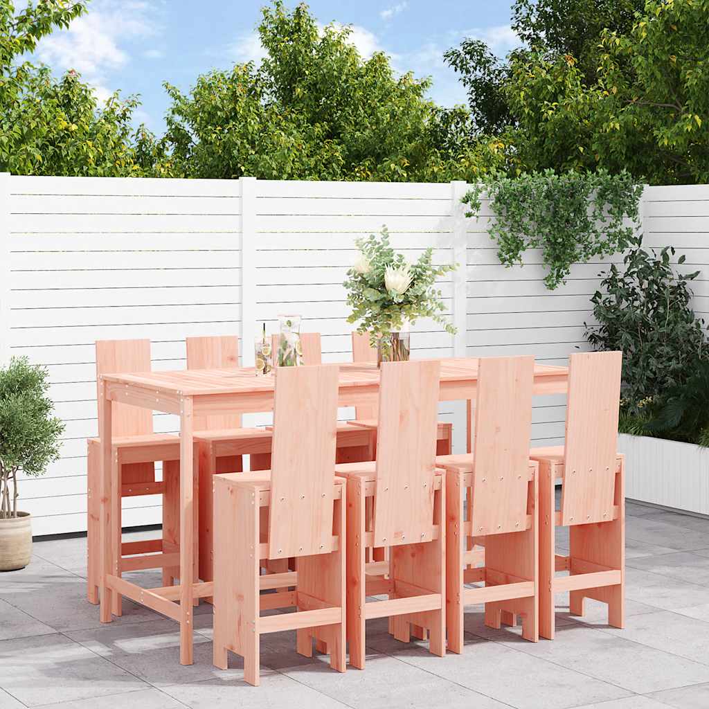 vidaXL 9-delige Barset massief grenenhout
