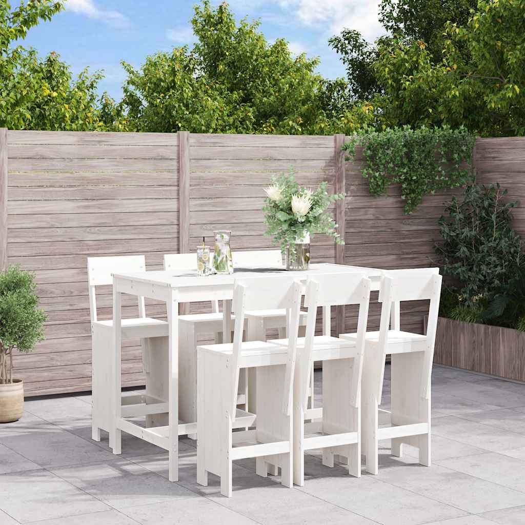 vidaXL 7-Piece Bar Set Solid Pine Wood