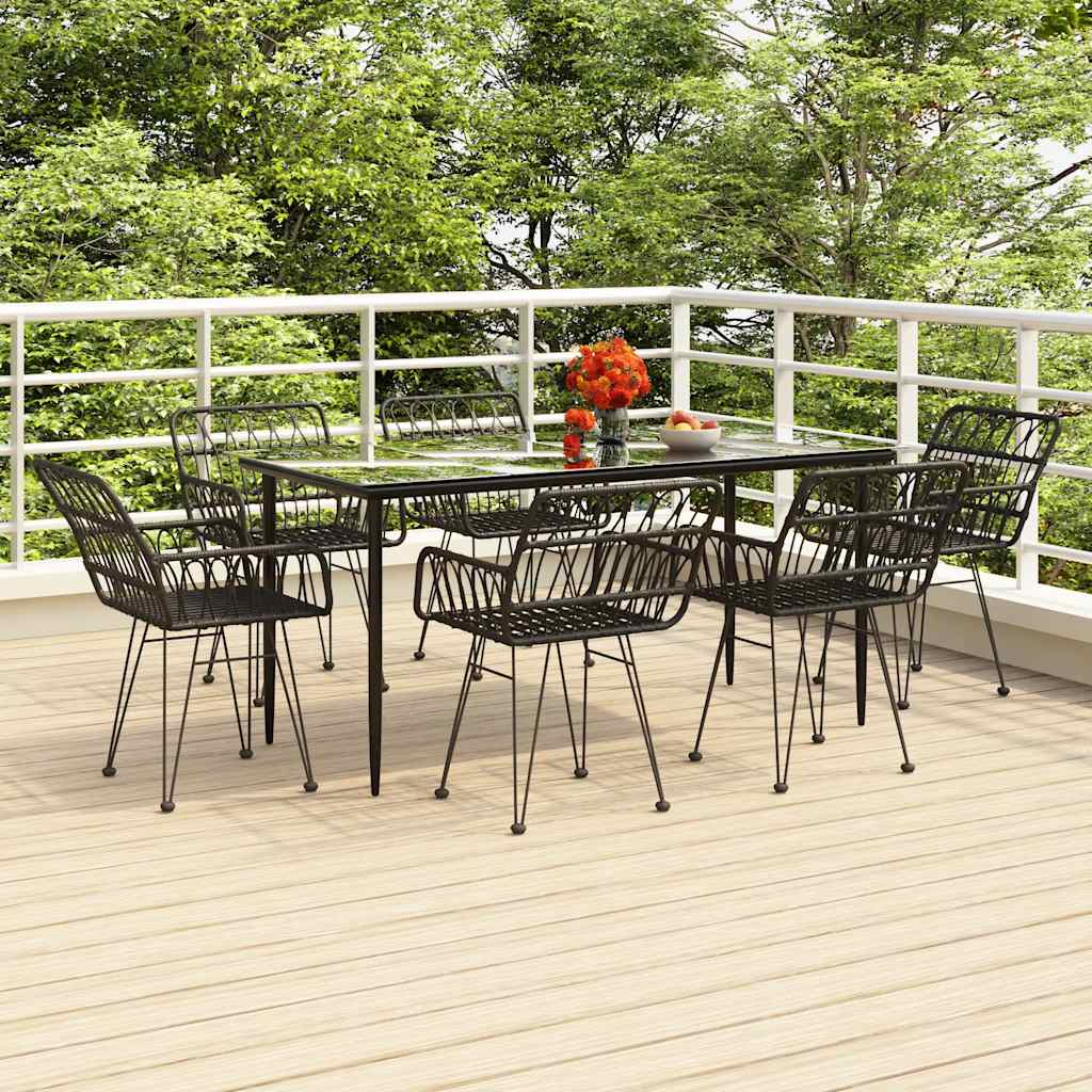 vidaXL 3-delige Tuinset poly rattan