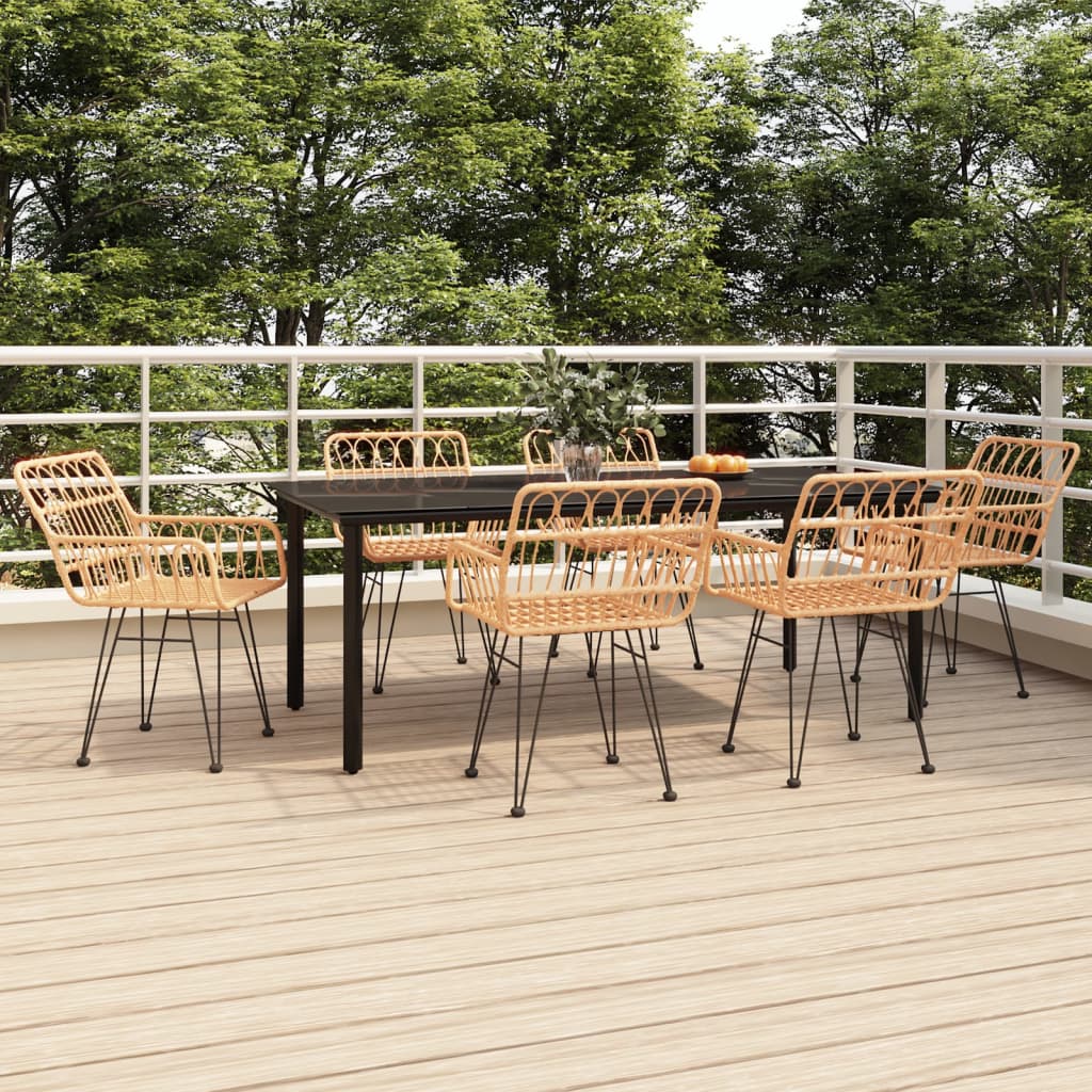 vidaXL 3-delige Tuinset poly rattan