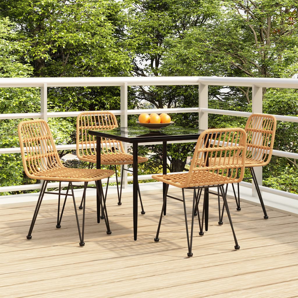 vidaXL 3-delige Tuinset poly rattan