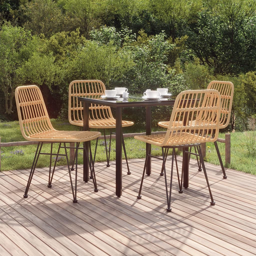 vidaXL 3-delige Tuinset poly rattan
