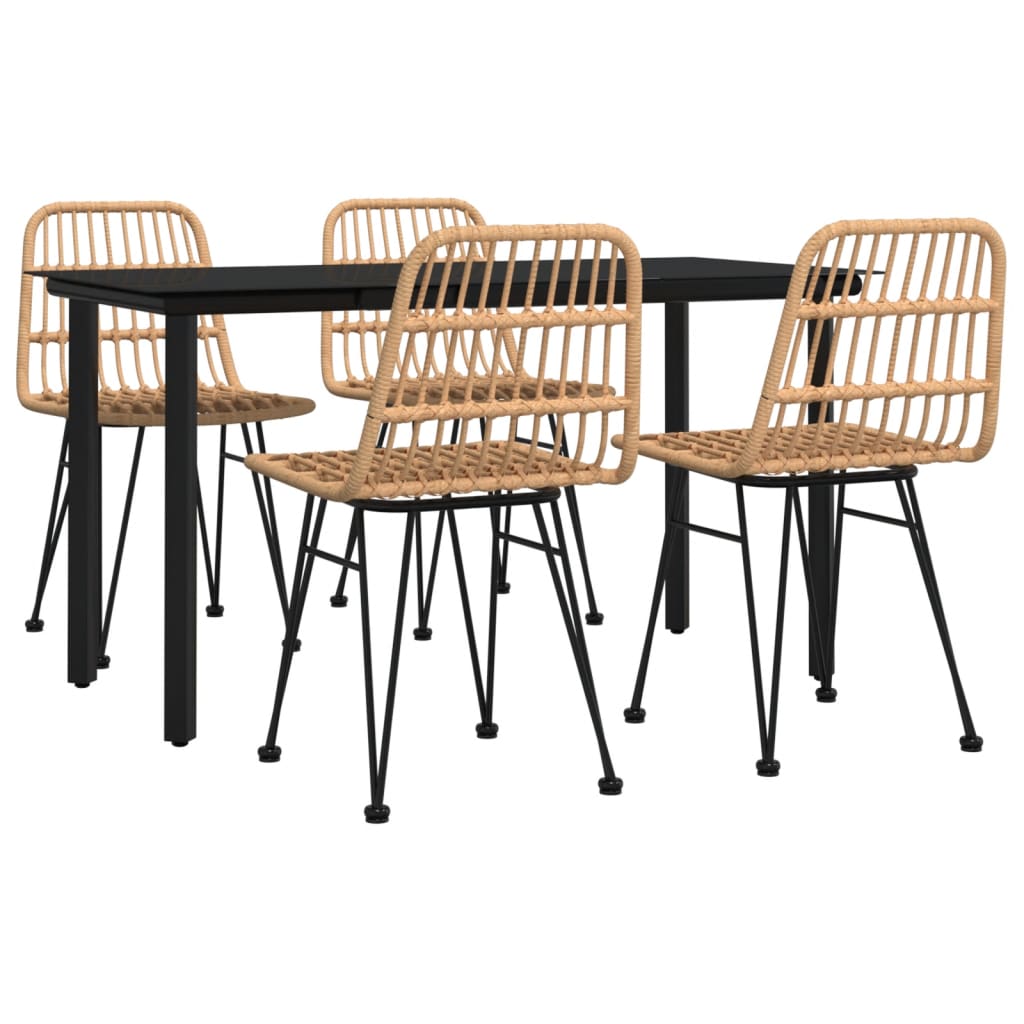 vidaXL 3-delige Tuinset poly rattan