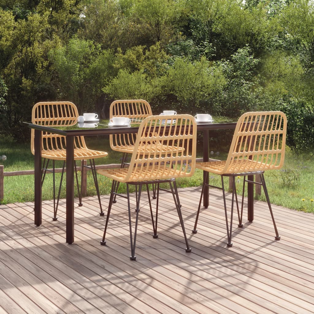 vidaXL 3-delige Tuinset poly rattan