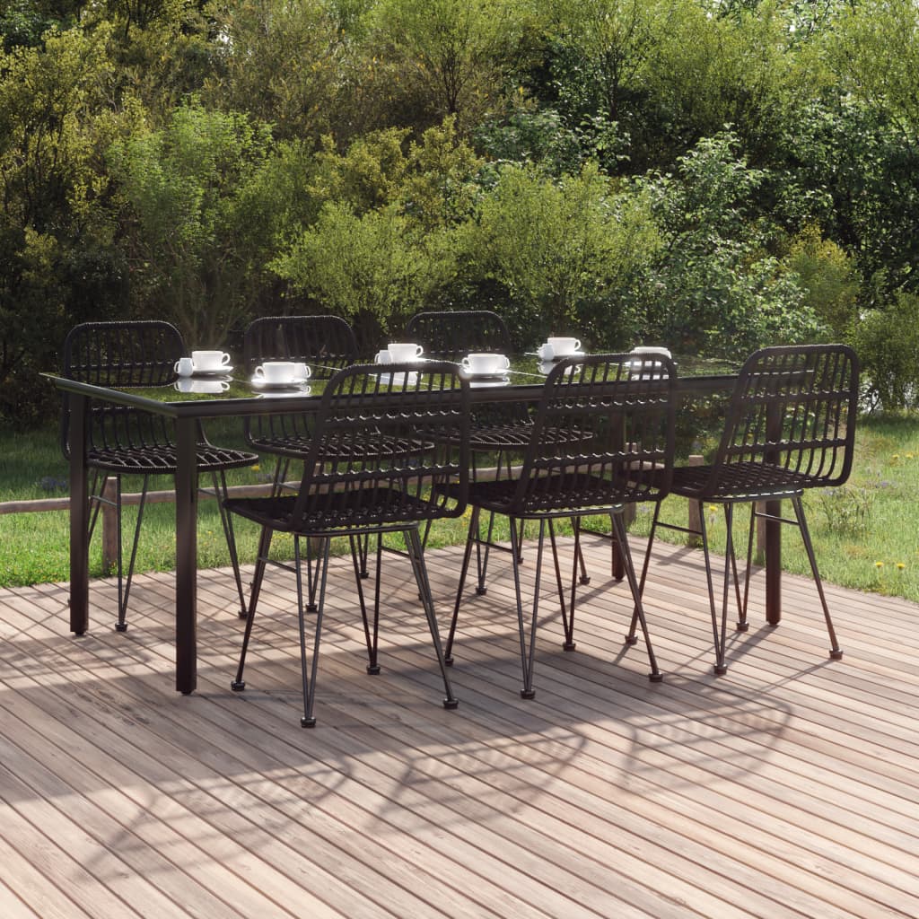vidaXL 3-delige Tuinset poly rattan