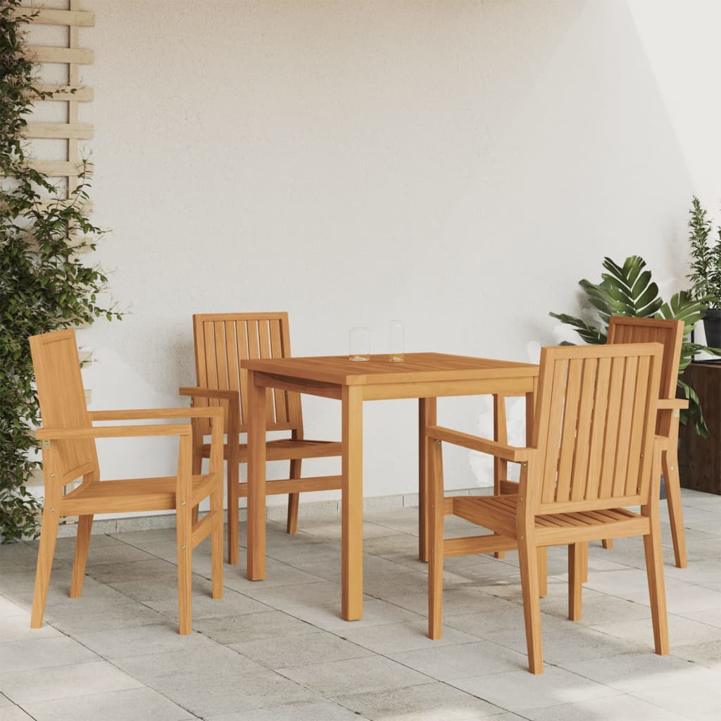 vidaXL 3-delige Tuinset massief teakhout