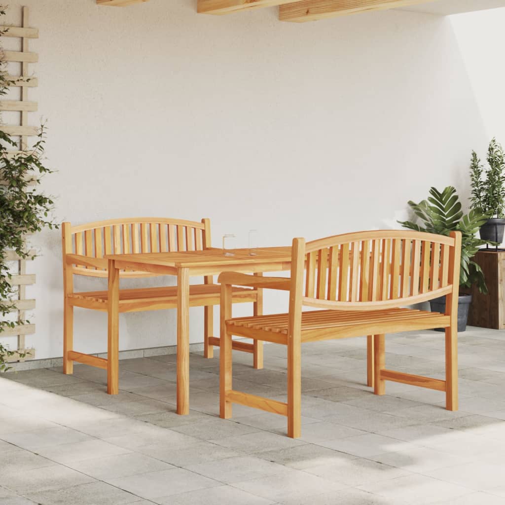 vidaXL 5-delige Tuinset massief teakhout