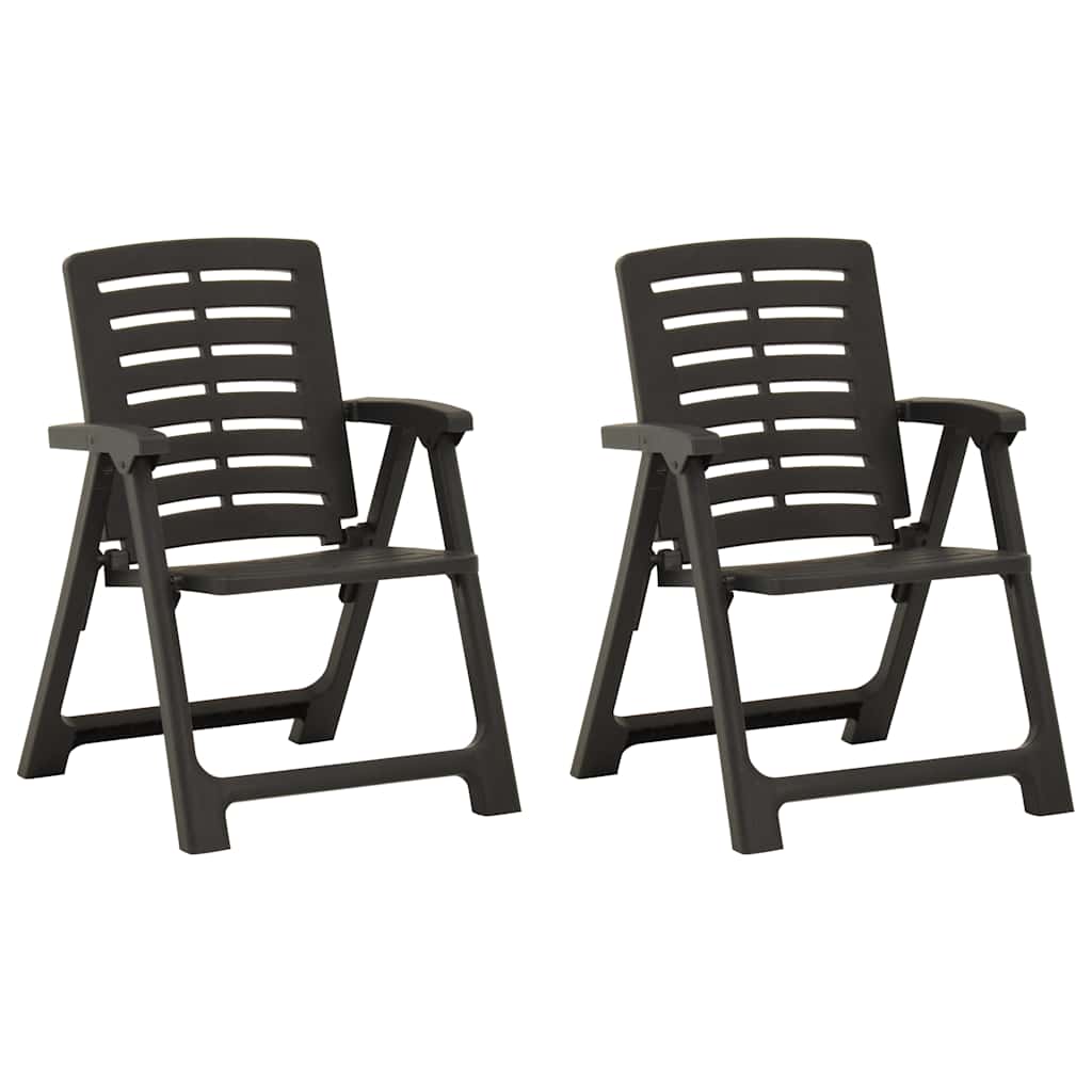 vidaXL Tuinstoelen 2 st kunststof wit