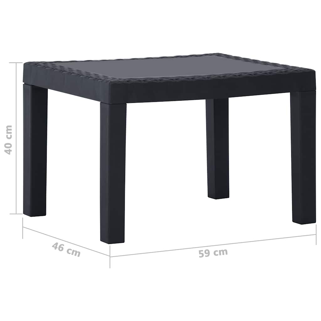 vidaXL 3-delige Loungeset met kussens kunststof wit