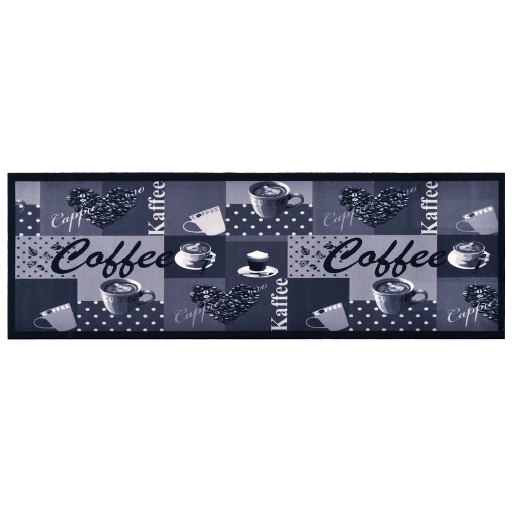 vidaXL Keukenmat wasbaar groenteprint 45x150 cm fluweel