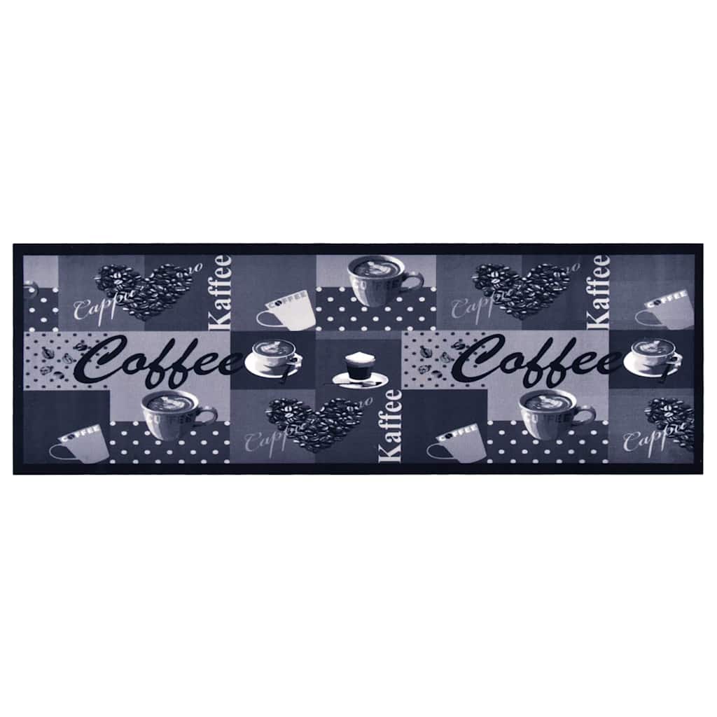 vidaXL Keukenmat wasbaar groenteprint 45x150 cm fluweel