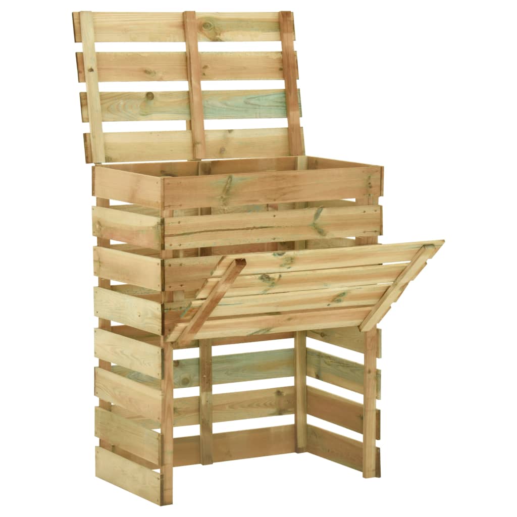 vidaXL Tuincompostbakken 2 st 80x50x100 cm geïmpregneerd grenenhout