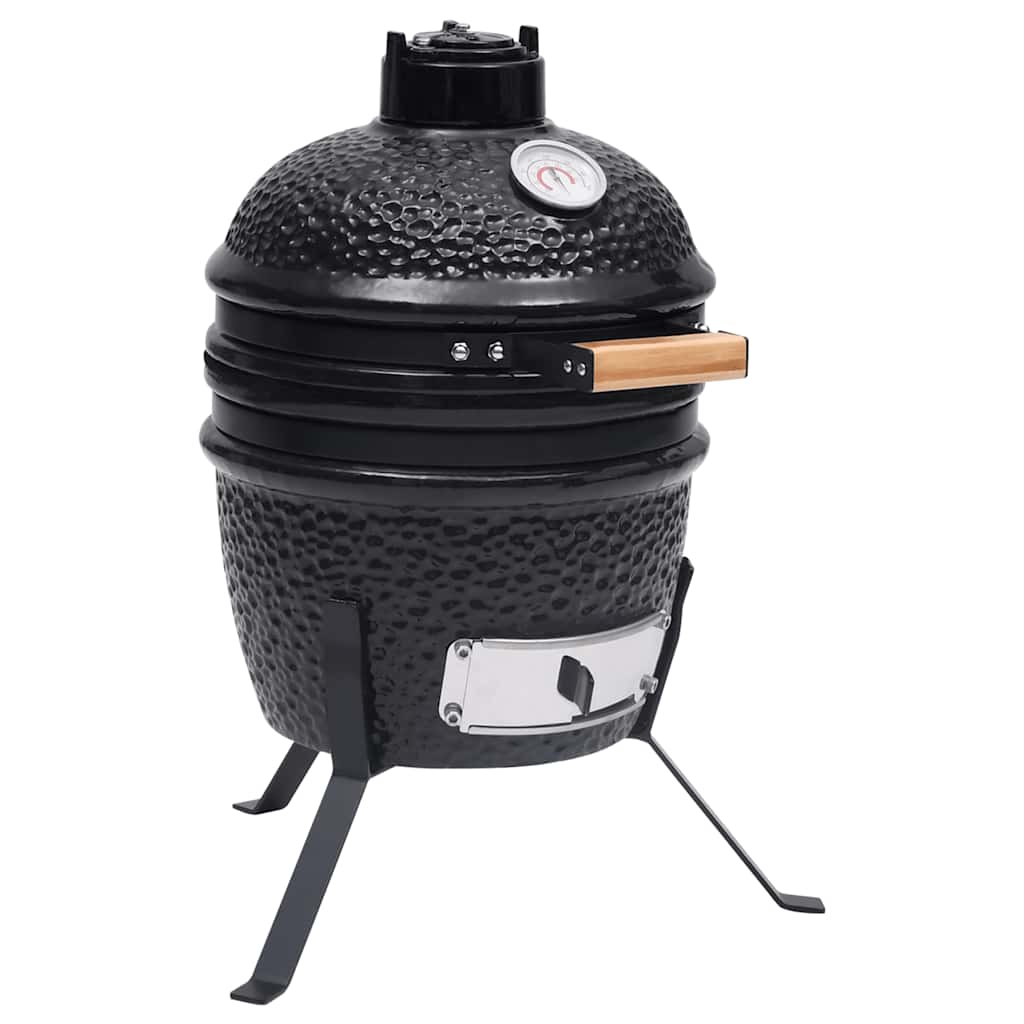 vidaXL Kamado barbecue 2-in-1 56 cm ceramic black