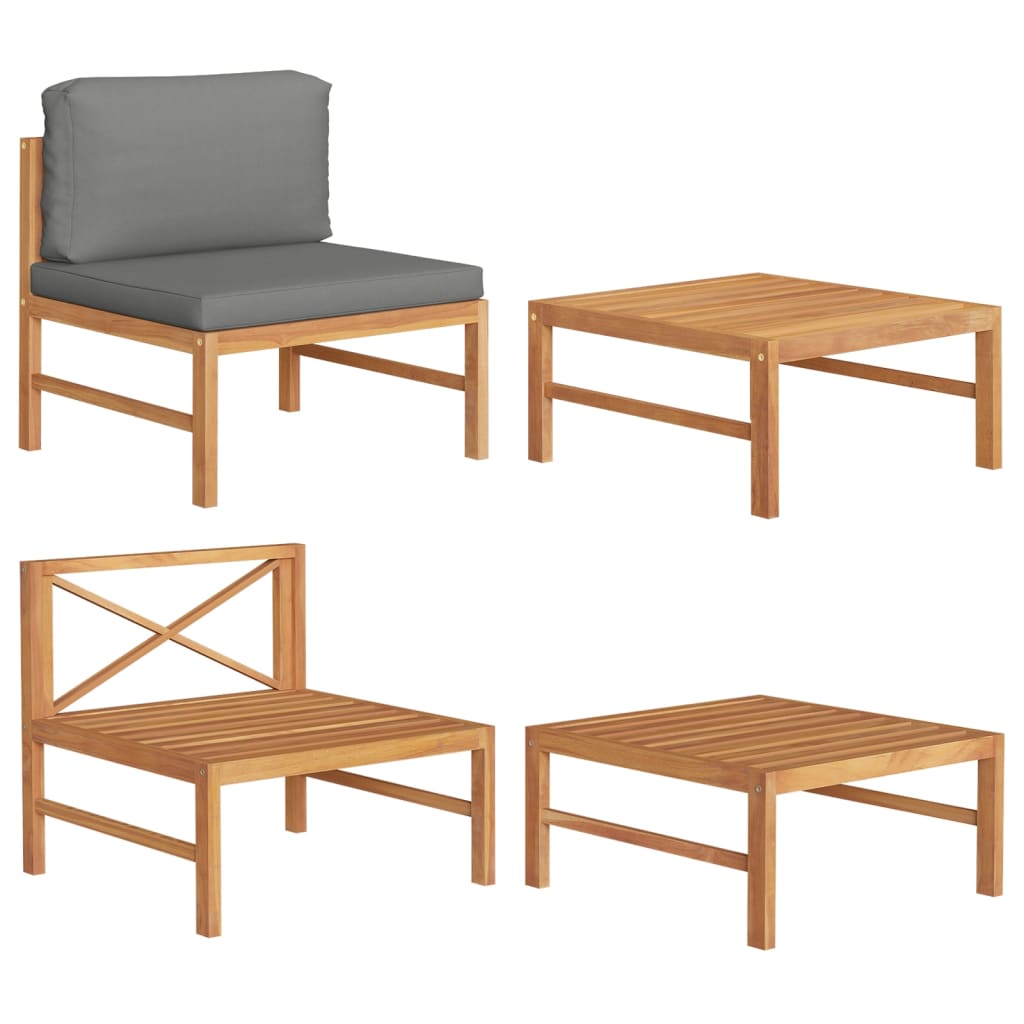 vidaXL Garden Table 63x63x30 cm Solid Teak Wood
