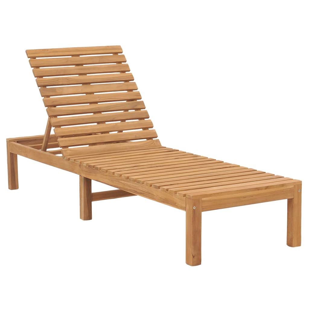 vidaXL Sun Loungers 2 pcs Solid Teak Wood