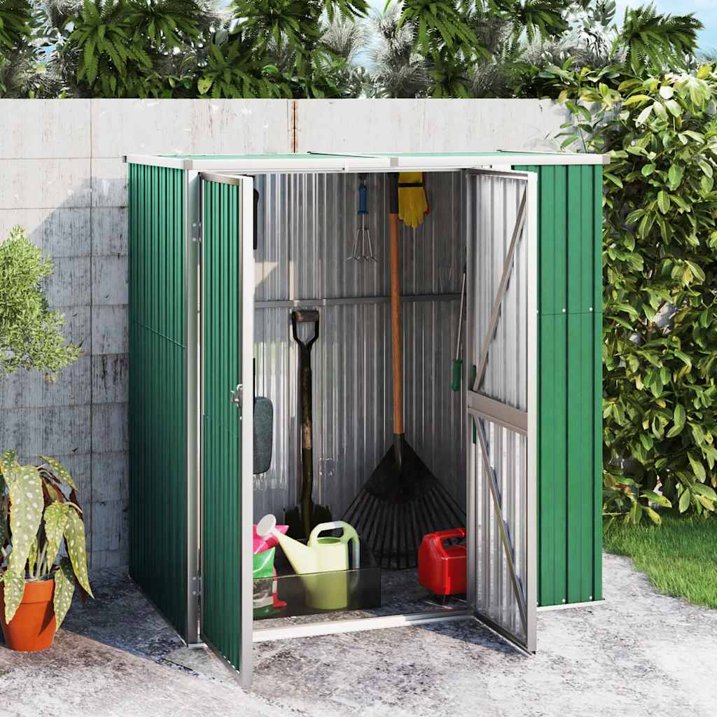 vidaXL Tuinschuur 88x89x161 cm gegalvaniseerd staal groen