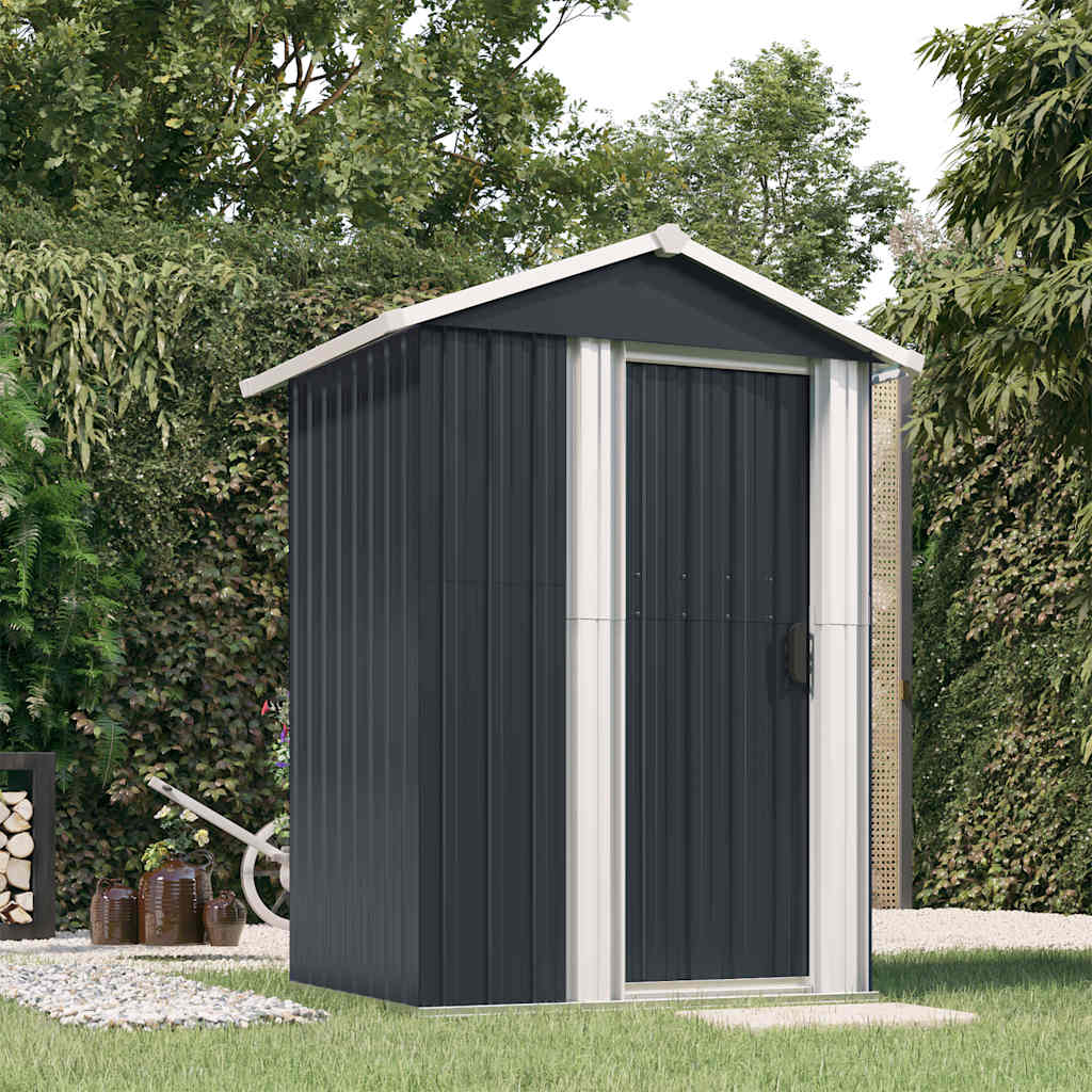 vidaXL Tuinschuur 126x97,5x177 cm gegalvaniseerd staal groen