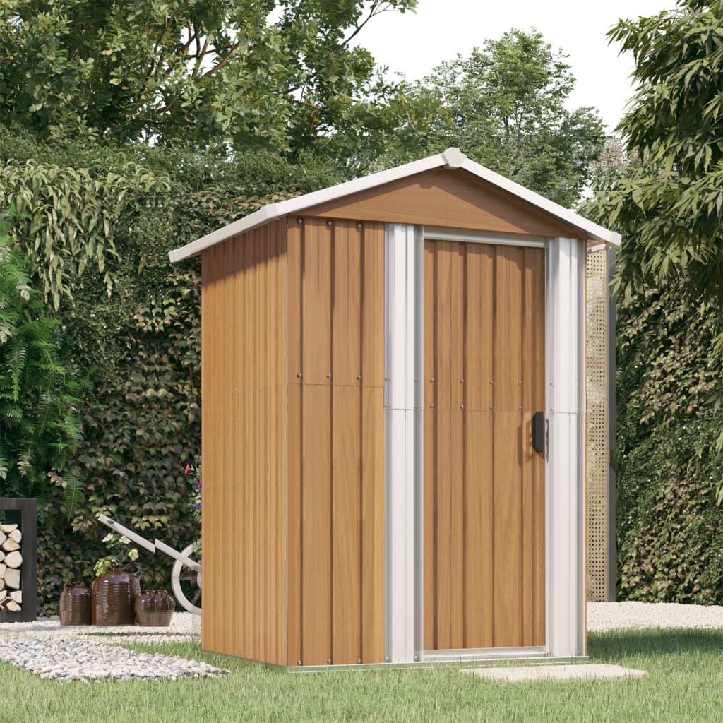 vidaXL Tuinschuur 126x97,5x177 cm gegalvaniseerd staal groen